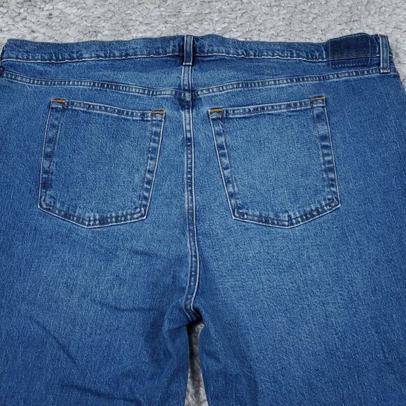 Abercrombie 90s Straight Ultra High Rise Jeans Blue Ripped Distressed Size 24 37 - Picture 3 of 11